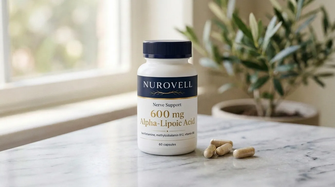 Nurovell bottle with capsules